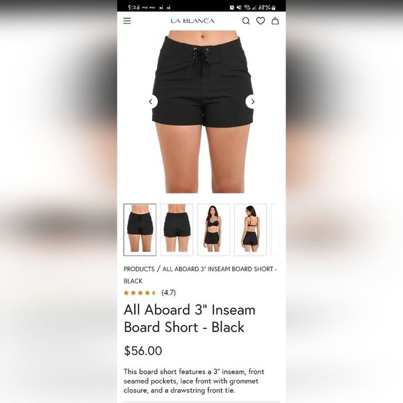 La Blanca Black Board Shorts - Picture 1 of 8